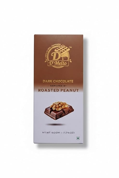 D'Melto Roasted Peanut Dark Chocolate